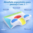 Travesseiro Cervical Ortopédico - 2 em 1 para Pescoço e Coluna