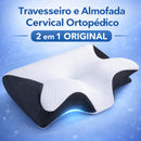 Travesseiro Cervical Ortopédico - 2 em 1 para Pescoço e Coluna